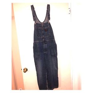 Lucky Brand Cropped Straight Legged Overalls